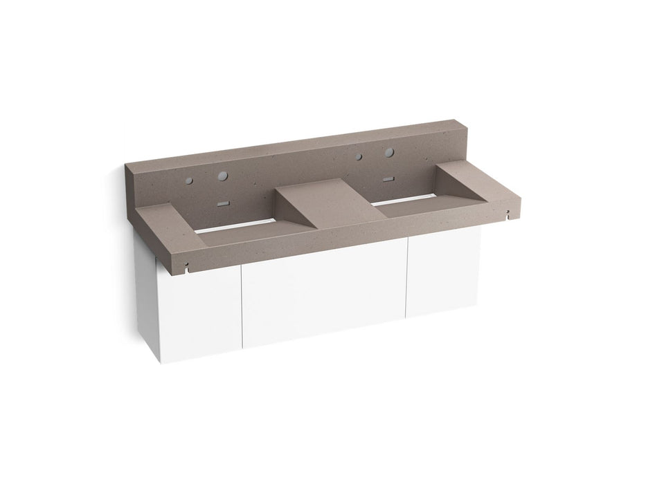 KOHLER Constellation 60" wall-mount basin lavatory system with backsplash