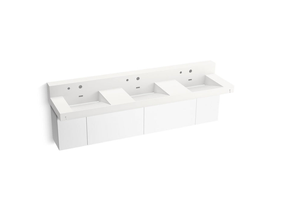 KOHLER Constellation 90" wall-mount basin lavatory system with backsplash