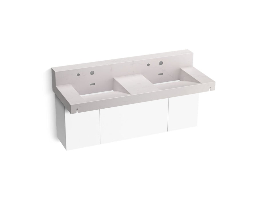 KOHLER Constellation 60" wall-mount basin lavatory system with backsplash