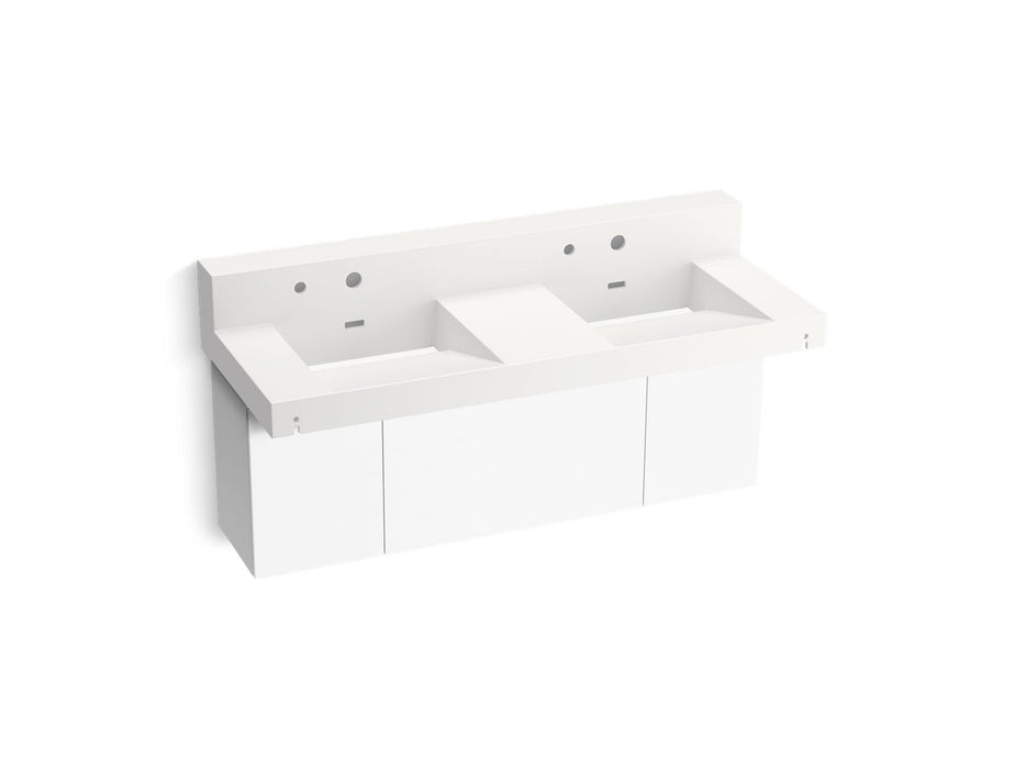 KOHLER Constellation 60" wall-mount basin lavatory system with backsplash