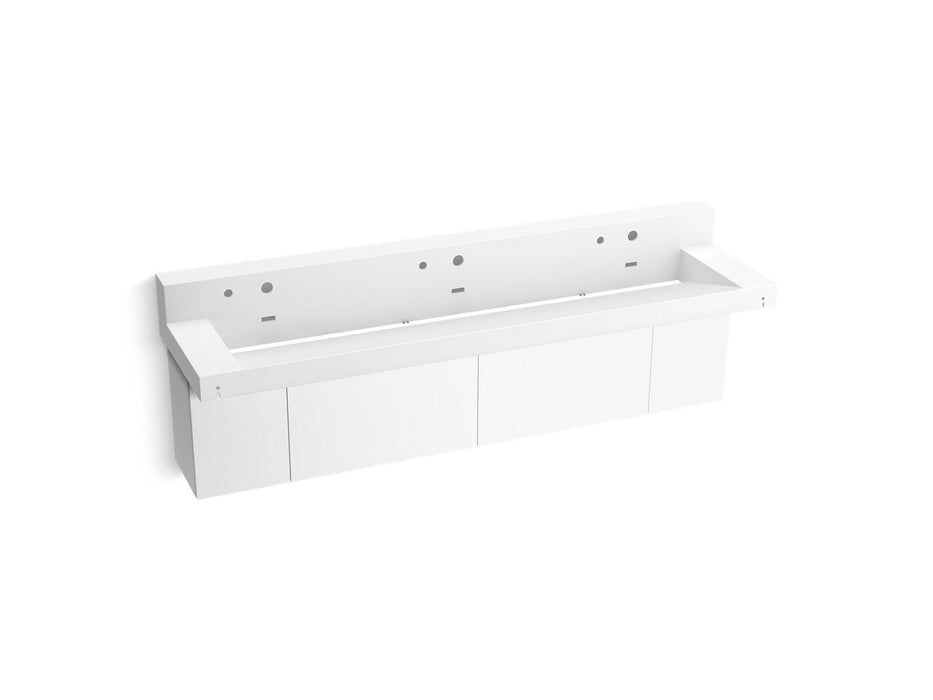 KOHLER Constellation 90" wall-mount trough lavatory system with backsplash
