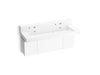 KOHLER Constellation 60" wall-mount trough lavatory system with backsplash