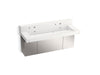 KOHLER Constellation 60" wall-mount trough lavatory system with backsplash