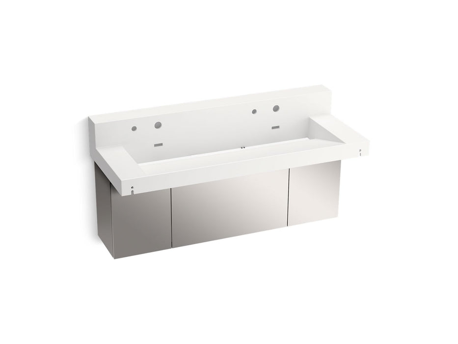KOHLER Constellation 60" wall-mount trough lavatory system with backsplash