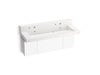 KOHLER Constellation 60" wall-mount trough lavatory system with backsplash