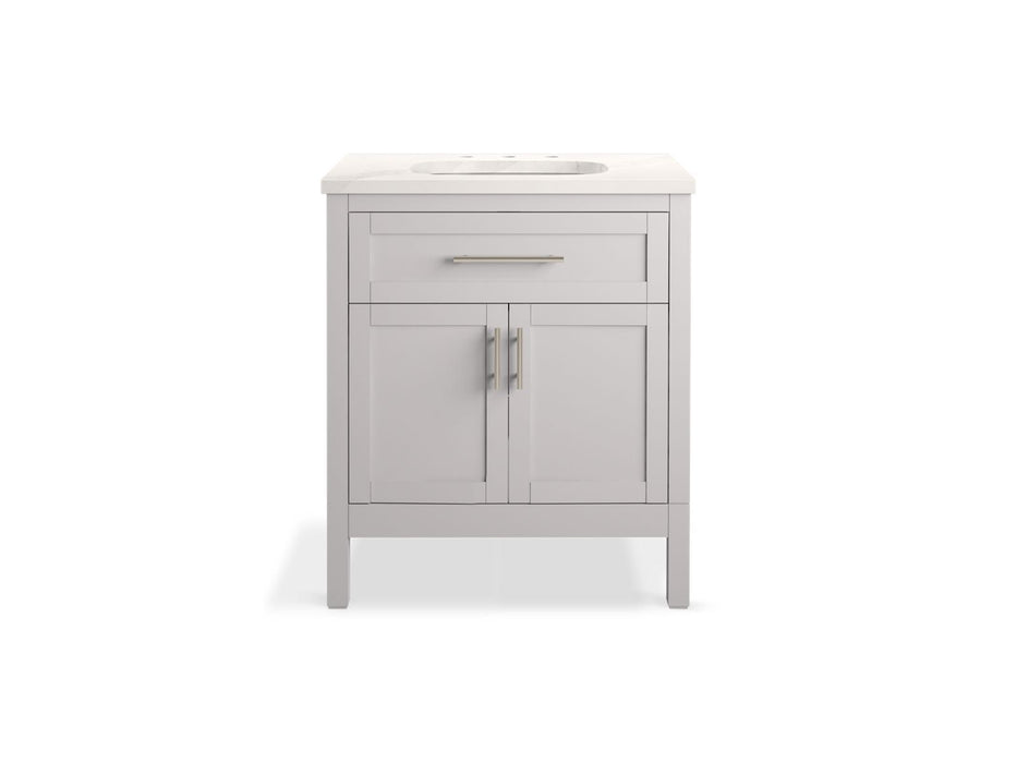KOHLER K-39604-ASB Hadron 30" bathroom vanity cabinet with sink and quartz top