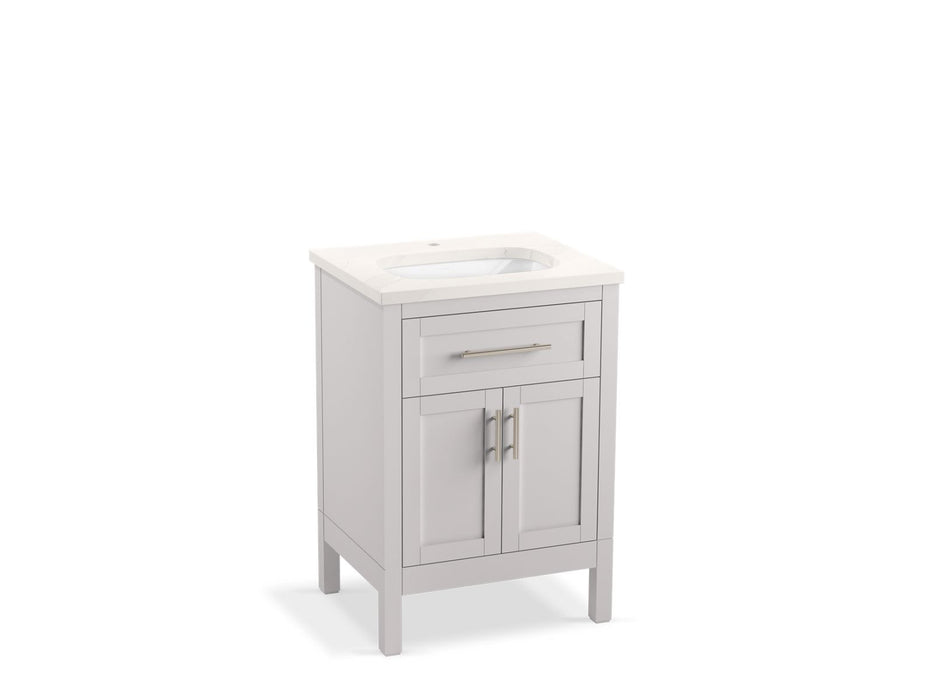 KOHLER K-39603-ASB Hadron 24" bathroom vanity cabinet with sink and quartz top
