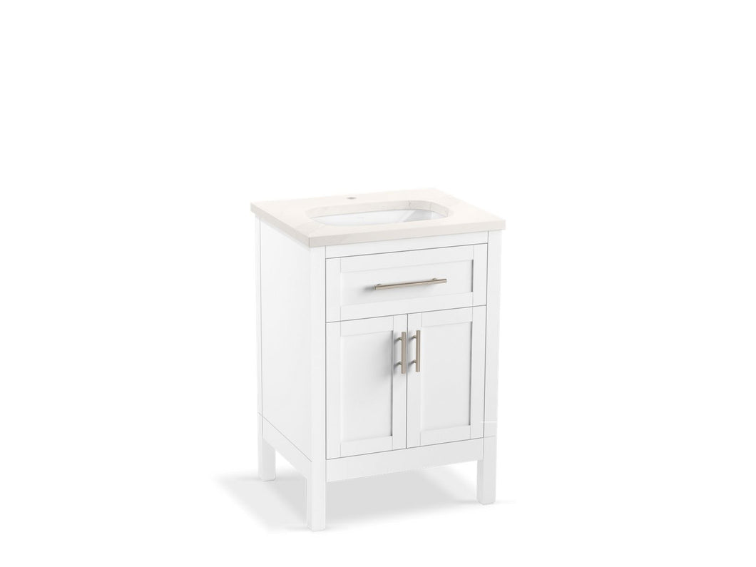 KOHLER K-39603-ASB Hadron 24" bathroom vanity cabinet with sink and quartz top