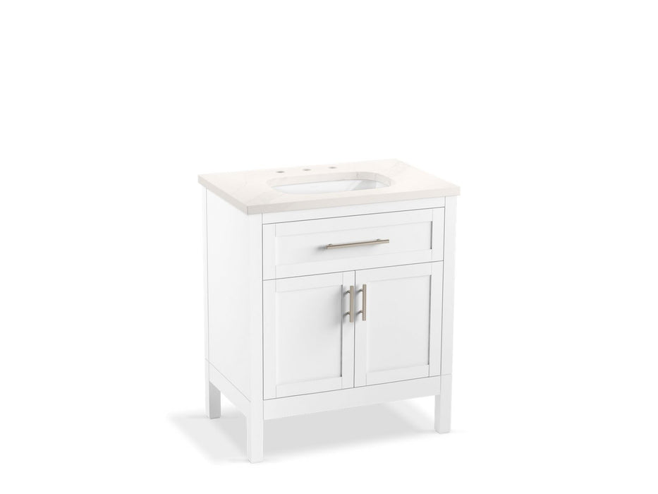 KOHLER K-39604-ASB Hadron 30" bathroom vanity cabinet with sink and quartz top