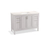KOHLER K-39606-ASB Hadron 48" bathroom vanity cabinet with sink and quartz top