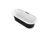 KOHLER Volute 70-7/8" x 30-3/8" freestanding bath with base