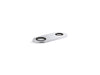 KOHLER K-38169 4" two-hole escutcheon plate for Insight and Kinesis lavatory faucets and soap dispensers