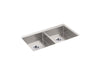 KOHLER Strive 32" undermount double-bowl kitchen sink