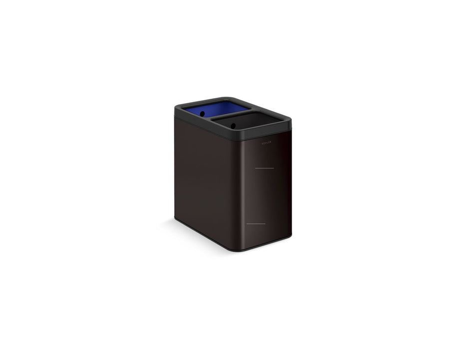 KOHLER K-31315 22-liter dual-compartment open-top trash can