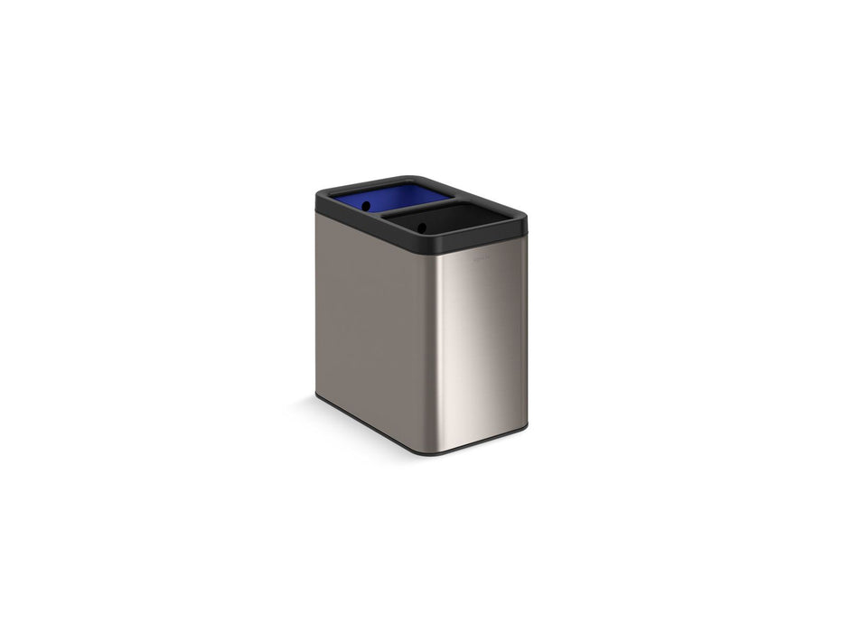 KOHLER K-31315 22-liter dual-compartment open-top trash can