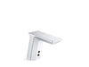 KOHLER K-13468-SATA Geometric Touchless single-hole lavatory faucet with Insight sensor technology and temperature mixer, AC-powered, less drain, 0.35 gpm