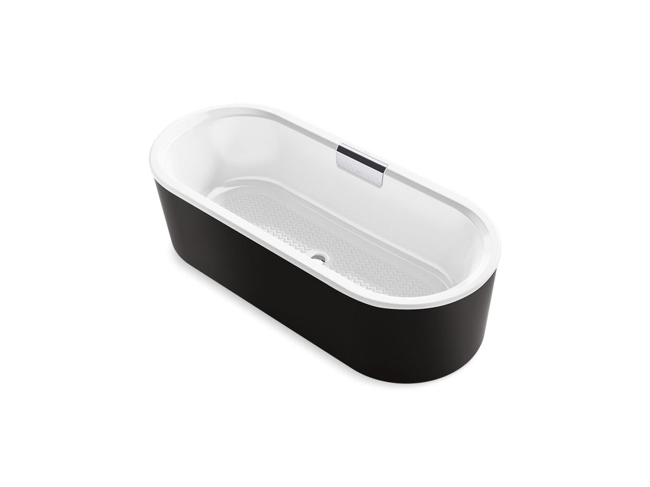 KOHLER Volute 70-7/8" x 30-3/8" freestanding bath with shroud