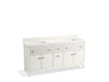 KOHLER K-35023 Malin by Studio McGee 72" bathroom vanity cabinet with sinks and quartz top