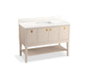 KOHLER K-35027 Seagrove by Studio McGee 48" bathroom vanity cabinet with sink and quartz top