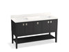KOHLER K-35028 Seagrove by Studio McGee 60" bathroom vanity cabinet with sinks and quartz top