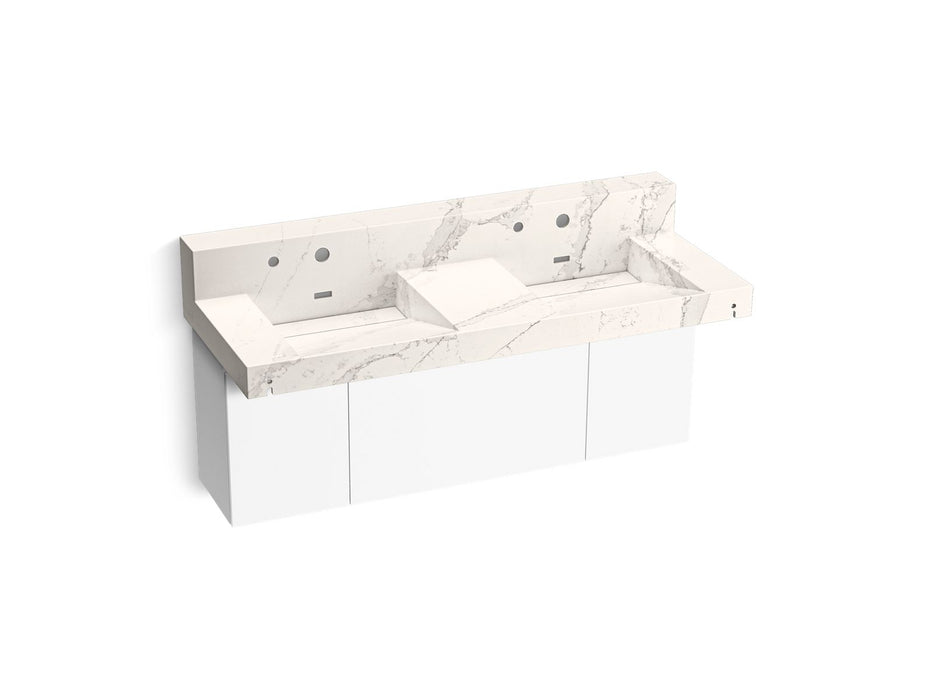 KOHLER Constellation 60" wall-mount basin lavatory system with backsplash