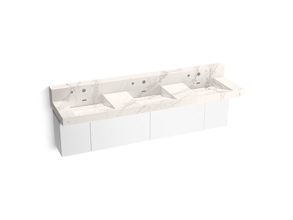 KOHLER Constellation 90" wall-mount basin lavatory system with backsplash