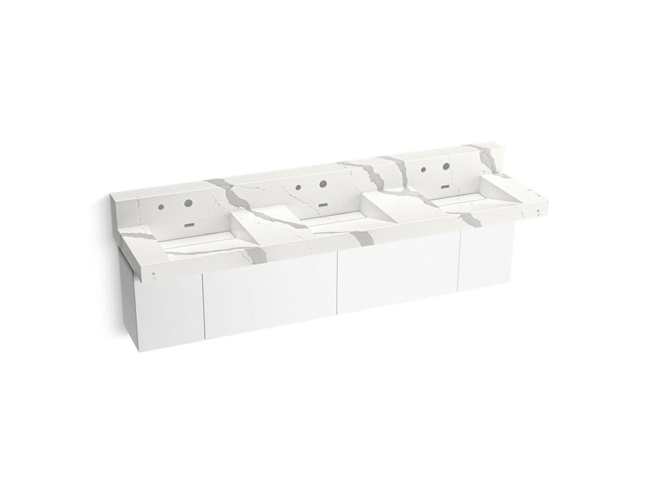 KOHLER Constellation 90" wall-mount basin lavatory system with backsplash