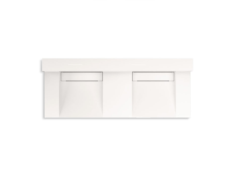 KOHLER Constellation 60" wall-mount basin lavatory system with backsplash
