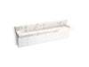 KOHLER Constellation 90" wall-mount trough lavatory system with backsplash
