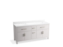 Load image into Gallery viewer, KOHLER K-40642-BD1 Kresla 72&amp;quot; bathroom vanity cabinet with sinks and quartz top
