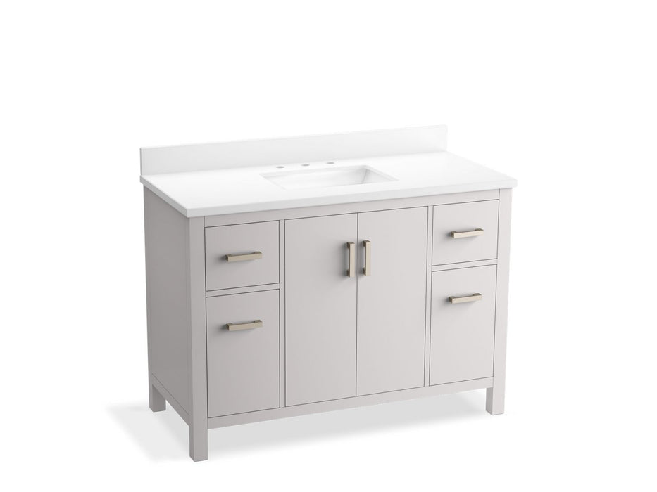KOHLER K-40640-BD1 Kresla 48" bathroom vanity cabinet with sink and quartz top
