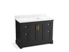 KOHLER K-29262-BD1 Charlemont 48" bathroom vanity cabinet with sink and quartz top