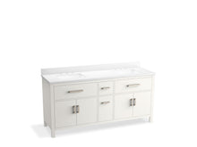 Load image into Gallery viewer, KOHLER K-40642-BD1 Kresla 72&amp;quot; bathroom vanity cabinet with sinks and quartz top
