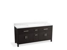 Load image into Gallery viewer, KOHLER K-40642-BD1 Kresla 72&amp;quot; bathroom vanity cabinet with sinks and quartz top
