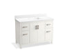 KOHLER K-40640-BD1 Kresla 48" bathroom vanity cabinet with sink and quartz top