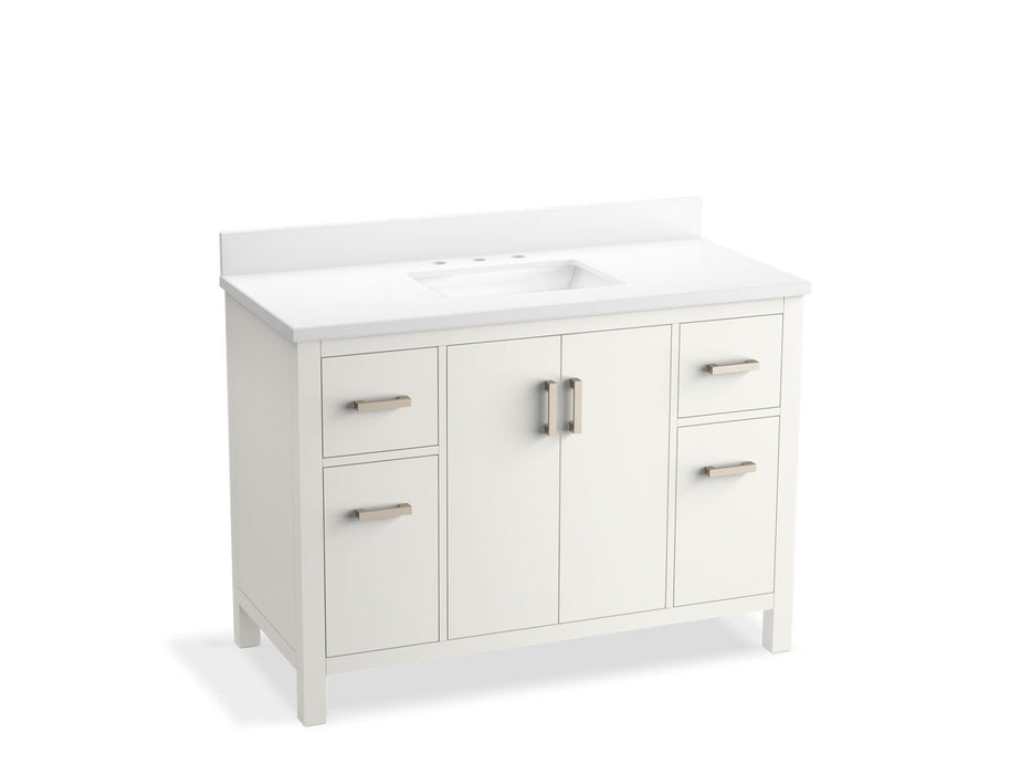 KOHLER K-40640-BD1 Kresla 48" bathroom vanity cabinet with sink and quartz top