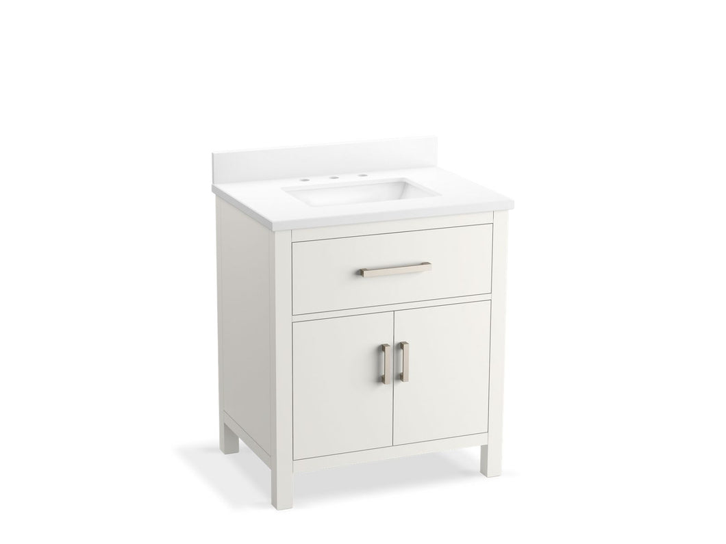 KOHLER K-40638-BD1 Kresla 30" bathroom vanity cabinet with sink and quartz top