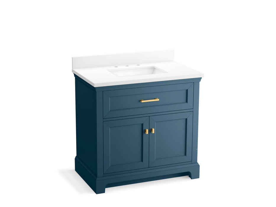 KOHLER K-29261-BD1 Charlemont 36" bathroom vanity cabinet with sink and quartz top