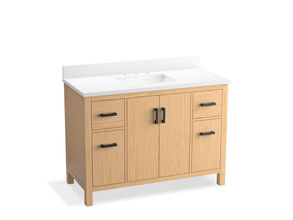 KOHLER K-40640-BD1 Kresla 48" bathroom vanity cabinet with sink and quartz top