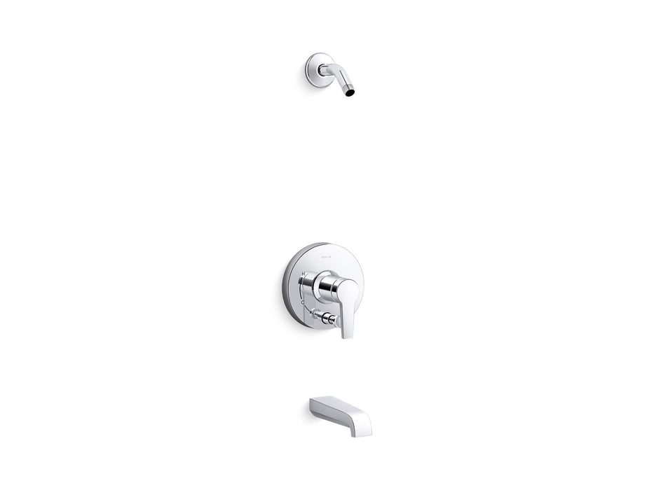 KOHLER K-T49979-4L Pitch Rite-Temp Bath and shower trim kit with push-button diverter, without showerhead