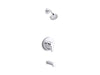 KOHLER Pitch Rite-Temp bath and shower trim kit with push-button diverter and lever handle, 2.5 gpm