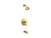 KOHLER Pitch Rite-Temp bath and shower trim kit with push-button diverter and lever handle, 2.5 gpm