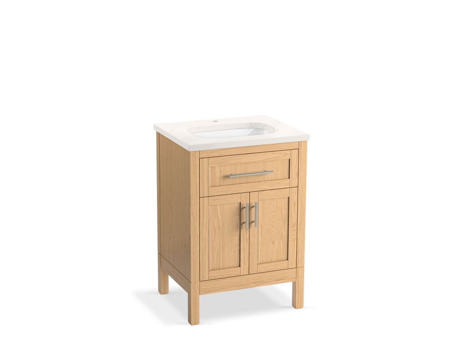 KOHLER K-39603-ASB Hadron 24" bathroom vanity cabinet with sink and quartz top
