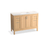 KOHLER K-39606-ASB Hadron 48" bathroom vanity cabinet with sink and quartz top