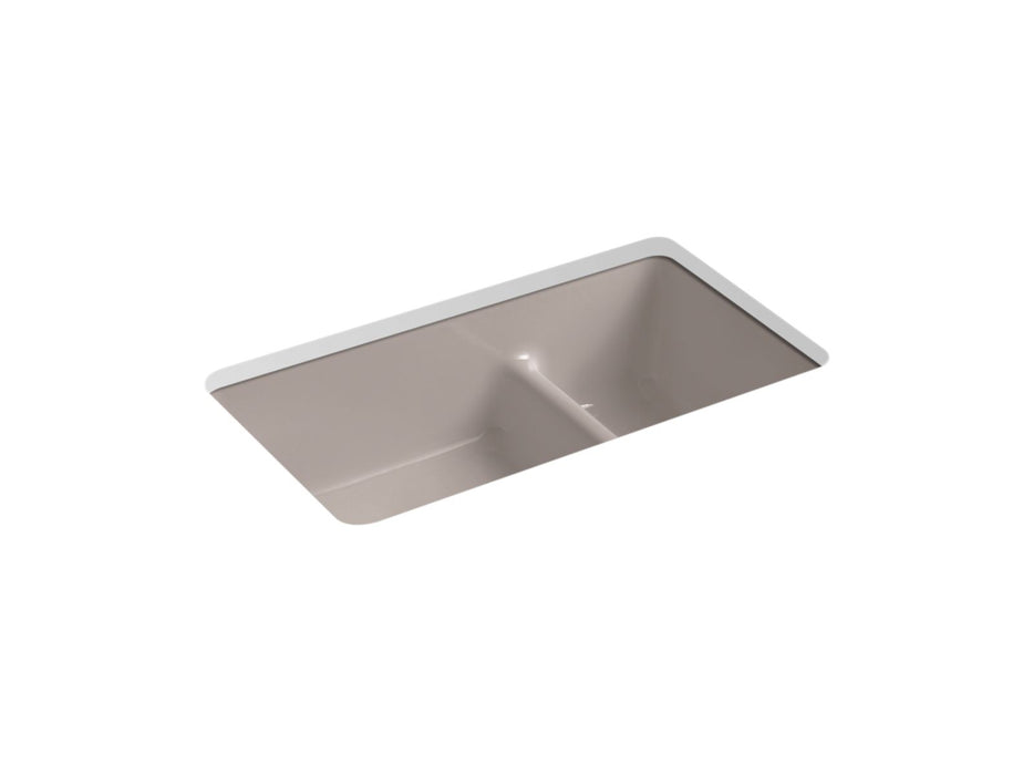 KOHLER K-6625 Iron/Tones Smart Divide 33" top-/undermount double-bowl kitchen sink