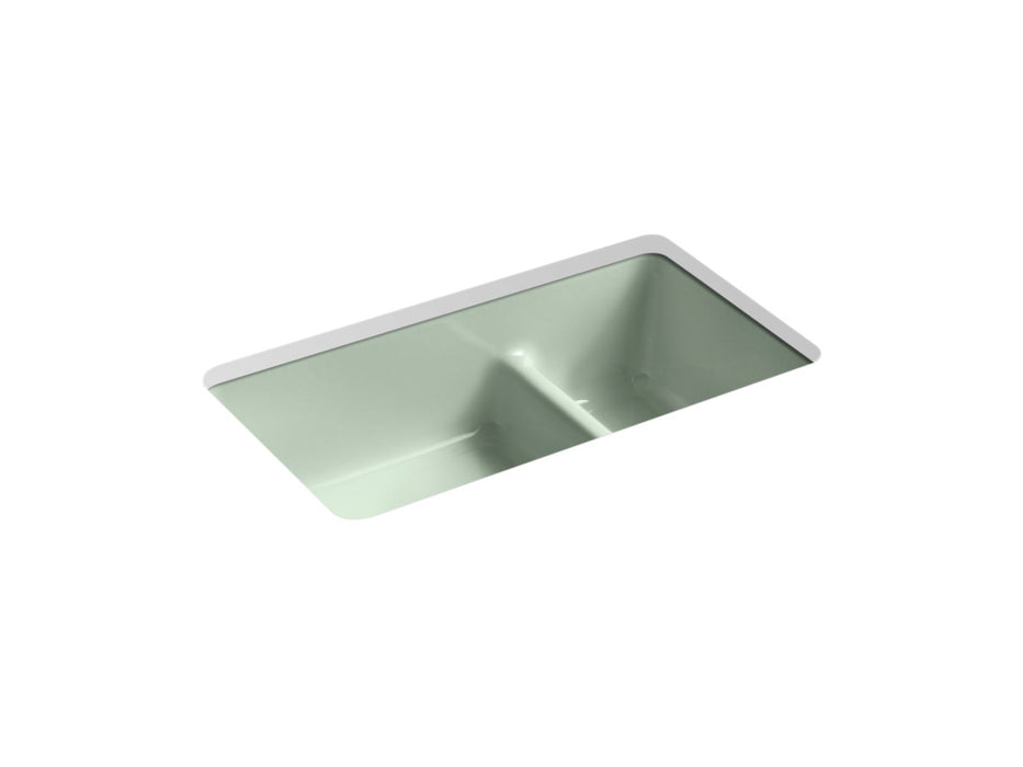 KOHLER K-6625 Iron/Tones Smart Divide 33" top-/undermount double-bowl kitchen sink