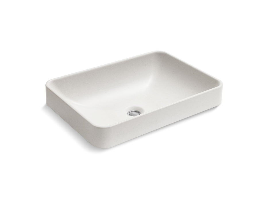 KOHLER WasteLAB Vox 23" rectangular vessel bathroom sink, no overflow
