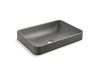 KOHLER WasteLAB Vox 23" rectangular vessel bathroom sink, no overflow