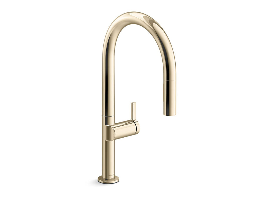 KOHLER Components Touchless pull-down kitchen sink faucet with two-function sprayhead