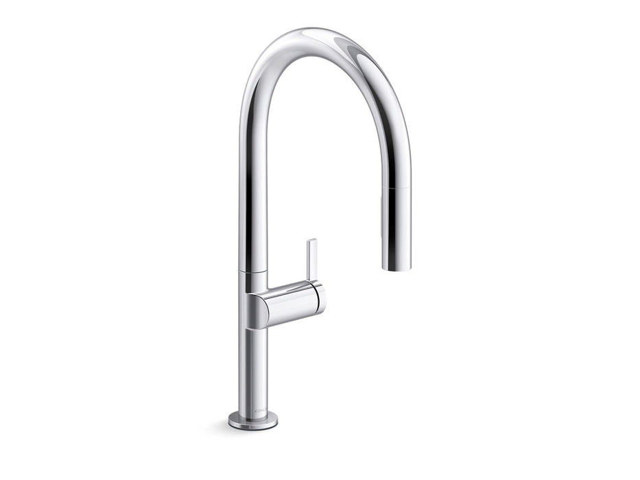 KOHLER Components Touchless pull-down kitchen sink faucet with two-function sprayhead